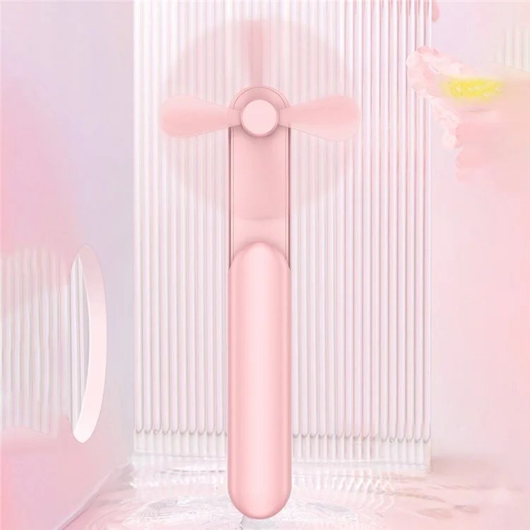 Q40 Portable Fan 3 Wind Speeds Adjustable USB Power Bank Cooling Fan Desktop Electric Students Fan (CE Certificated) - Pink