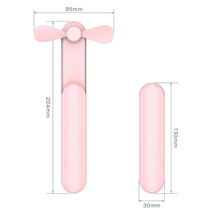 Q40 Portable Fan 3 Wind Speeds Adjustable USB Power Bank Cooling Fan Desktop Electric Students Fan (CE Certificated) - Pink