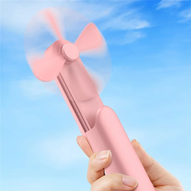 Q40 Tragbarer Ventilator mit 3 Windstärkestufen, USB-Powerbank, Kühlventilator für den Schreibtisch, elektrischer Lüfter für Studenten (CE-zertifiziert) - Weiß