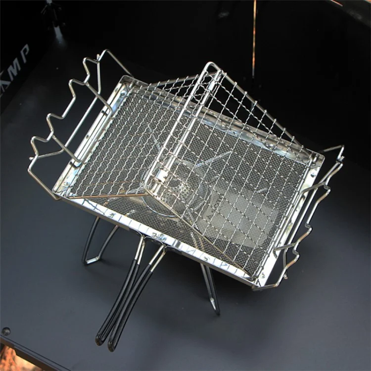 Outdoor Camping Stainless Steel Bread Rack Folding Portable BBQ Grill Rack (No FDA, BPA-Free)