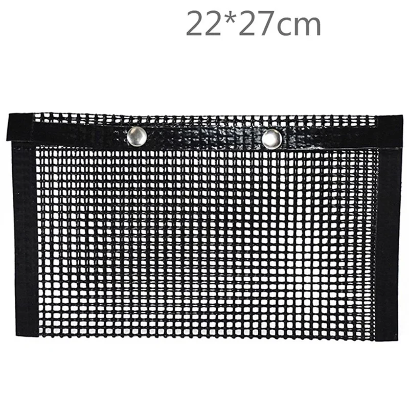 PTFE Non-Stick BBQ Mesh Grill Bag Outdoor Picnic Barbecue Cooking Tool - Size: 22x27cm