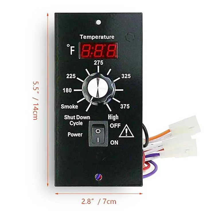 120 v / Contrôleur de Panneau de Commande de Thermostat Numérique à 60Hz Pour Les Accessoires de Grill Fumeurs à Granulés Traeger Wood
