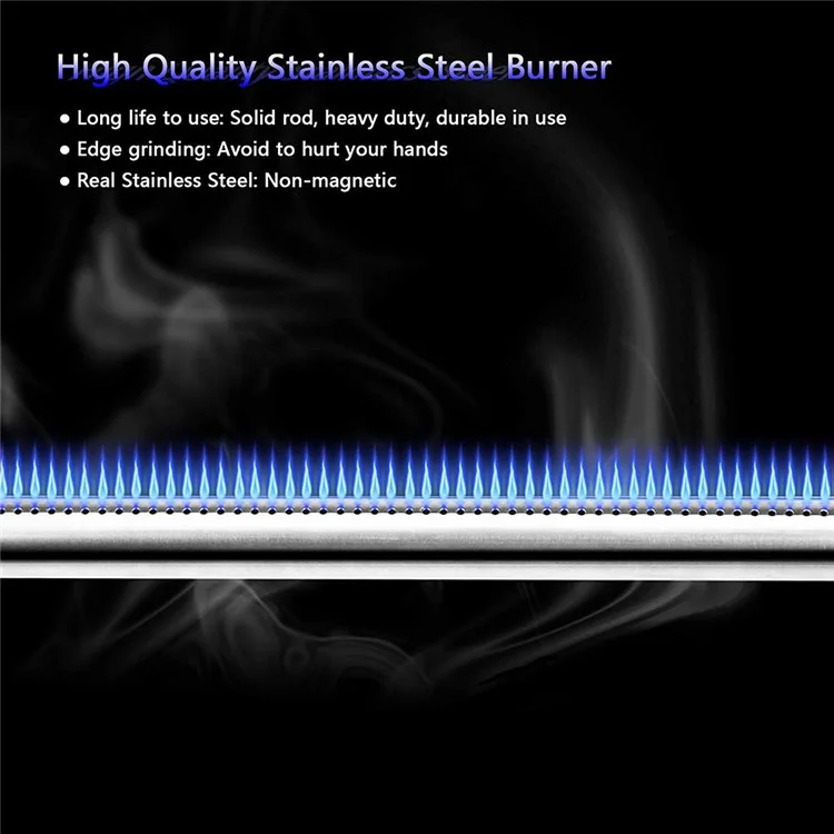 65032 Grill Burner Tube For Weber Q200 / Q220 / Q2000 / Q2200 , 20.5 inch Stainless Steel Burner Pipe Spare Part