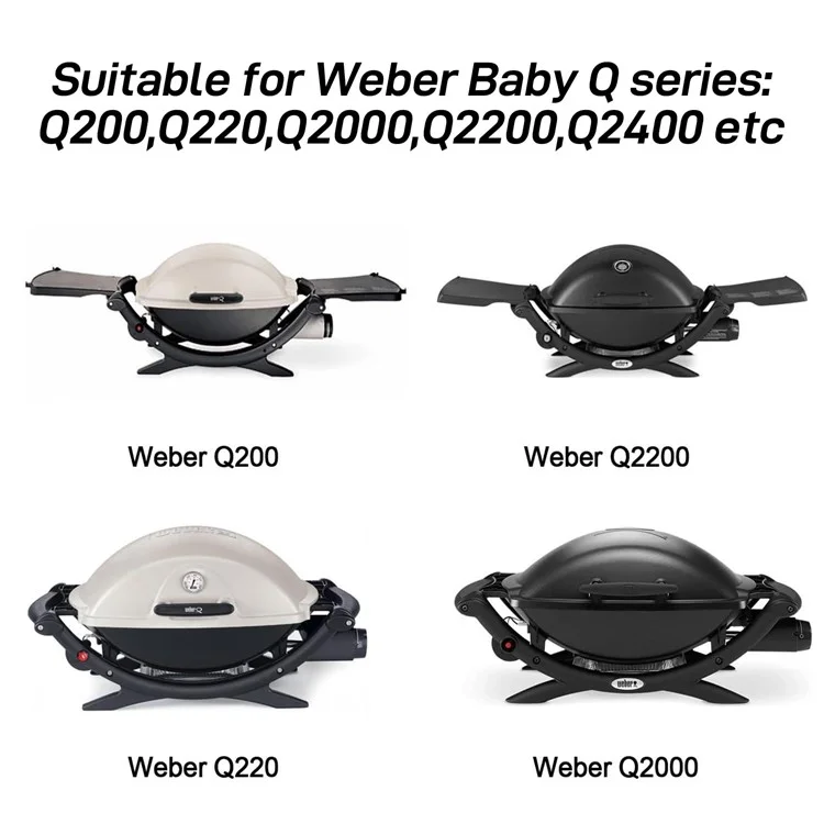 65032 Grill Burner Tube For Weber Q200 / Q220 / Q2000 / Q2200 , 20.5 inch Stainless Steel Burner Pipe Spare Part