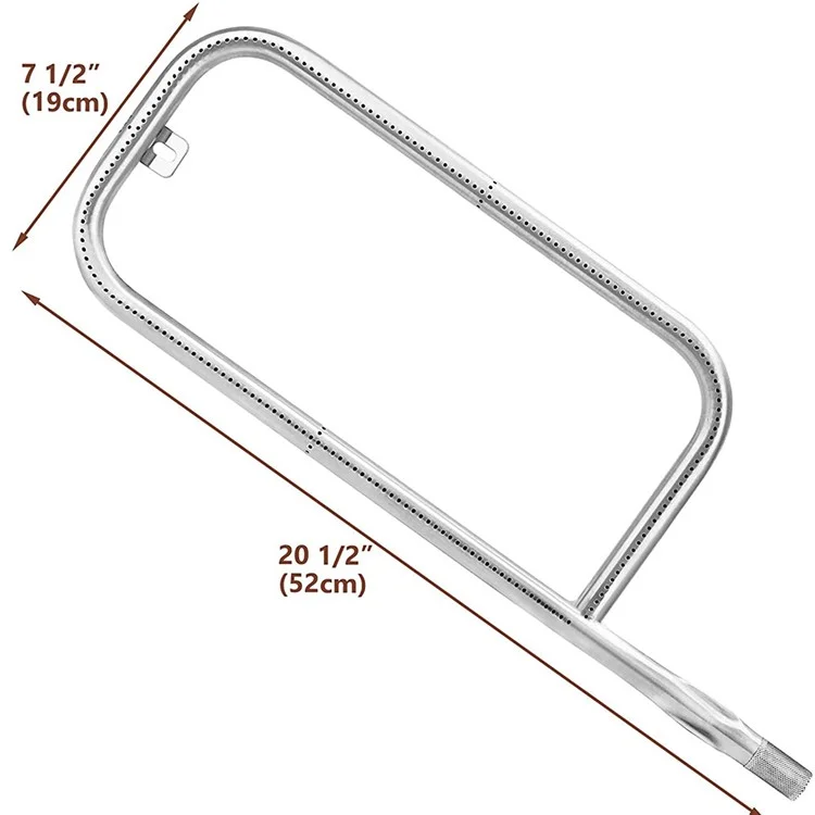 65032 Grill Burner Tube For Weber Q200 / Q220 / Q2000 / Q2200 , 20.5 inch Stainless Steel Burner Pipe Spare Part