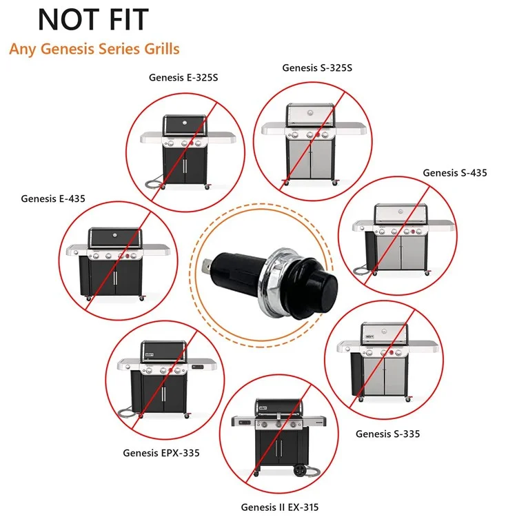 Interruttore Accensione Pulsante per Griglie a Gas Weber Spirit E-330 / E-320 / E-315 / E-310 / E-210, 70189 / 7642 / 7643