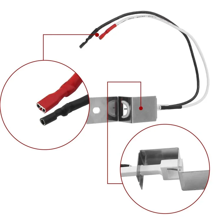 80462 Gas Grill Igniter Electrode Kit for Weber Q2000 / Q1000 / Q200 / Q100 Replacement Part