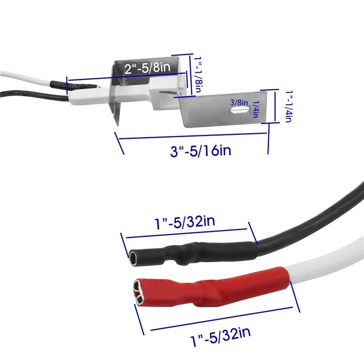 80462 Gas Grill Igniter Electrode Kit for Weber Q2000 / Q1000 / Q200 / Q100 Replacement Part