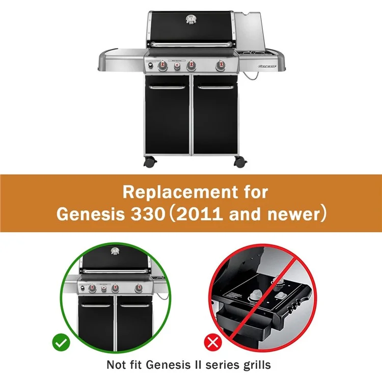 7629 Per Weber Genesis E-330 / S-330 Kit di Sostituzione Accenditore per Barbecue a Gas del 2011 e Successivi con Controllo Frontale