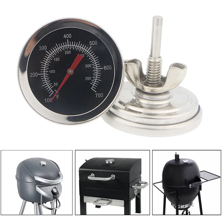 Stainless Steel BBQ Grill Thermometer Barbecue Oven Temperature Measurement Tool