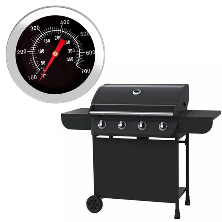 Termometro per barbecue in acciaio inossidabile Griglia per barbecue Strumento di misurazione della temperatura del forno