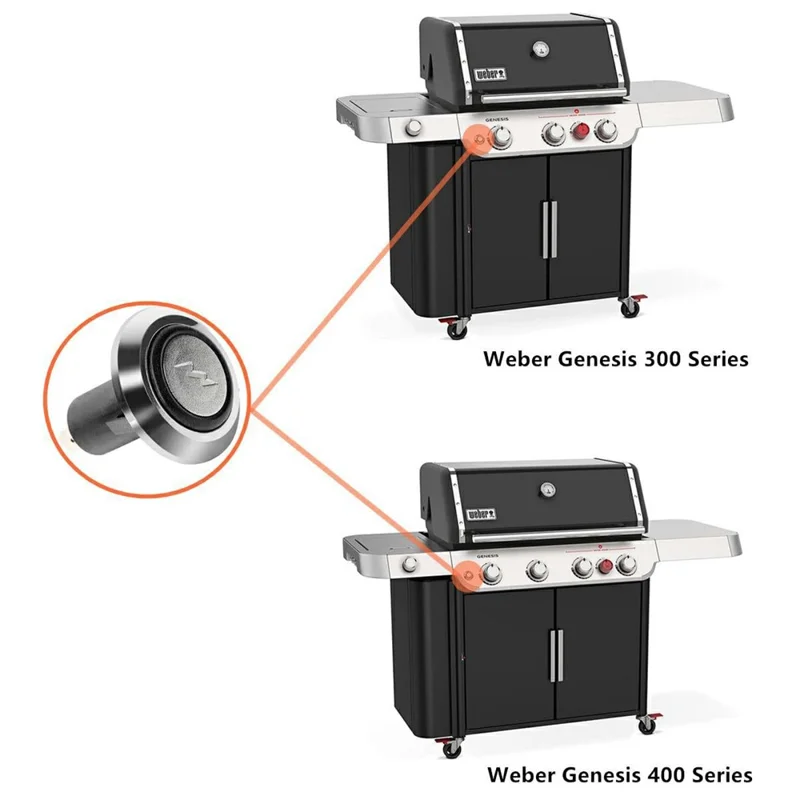 69283 Bouton d'Interrupteur d'Allumage Compatible avec les Barbecues à Gaz Weber Genesis II 310 / 315 / 335