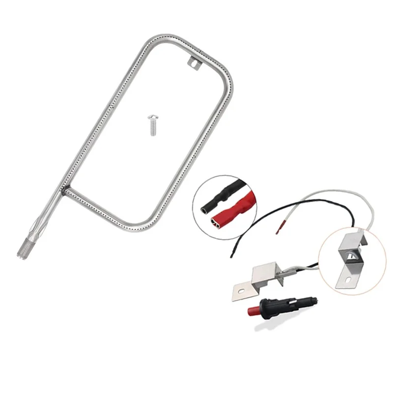 Ensemble de brûleur 60041 + allumeur 80462 pour pièces de rechange de barbecue à gaz en acier inoxydable Weber Q200 / Q220 / Q2000 / Q2200