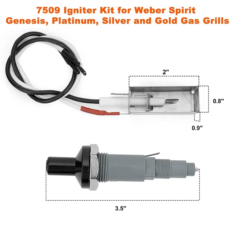 Комплект зажигания 7509 для грилей Weber Platinum I / Platinum II / Genesis Silver / Genesis Gold / Genesis Platinum