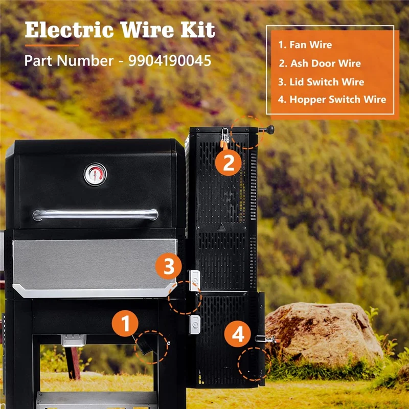 9904190045 Electric Wire Kit for Masterbuilt Gravity Series 560 / 800 / 1050 XL Digital Charcoal Grill Replacement Part