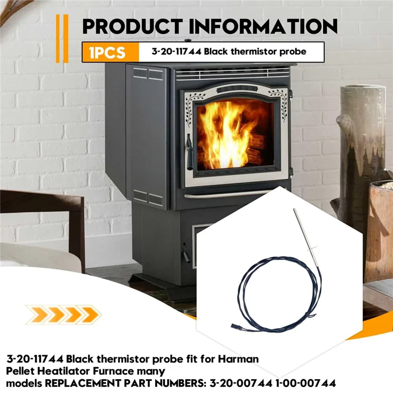 Sonda termistorica ESP per Harman Pellet P61 / P61A / P68 / PC45 Ricambio, pezzo di ricambio 3-20-00744