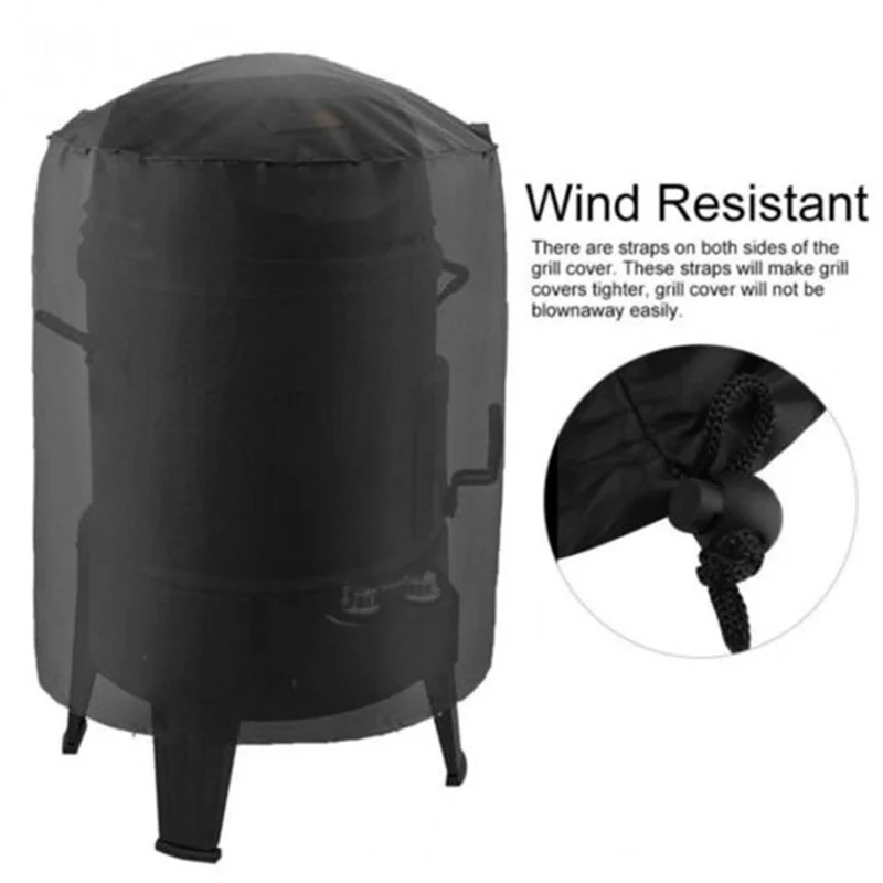 58x77cm Funda protectora redonda para barbacoa de 210D de Oxford, impermeable y a prueba de polvo 