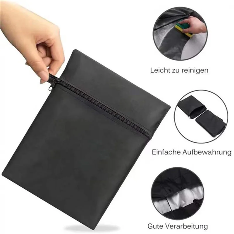 58x77cm Funda protectora redonda para barbacoa de 210D de Oxford, impermeable y a prueba de polvo 