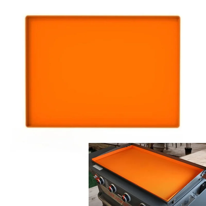 For Blackstone Griddle 16.73-inch Replacement Silicone Grill Mat Anti-dust BBQ Grill Cover (No FDA Certification, BPA-free) - Orange