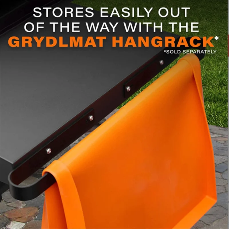 For Blackstone Griddle 16.73-inch Replacement Silicone Grill Mat Anti-dust BBQ Grill Cover (No FDA Certification, BPA-free) - Orange