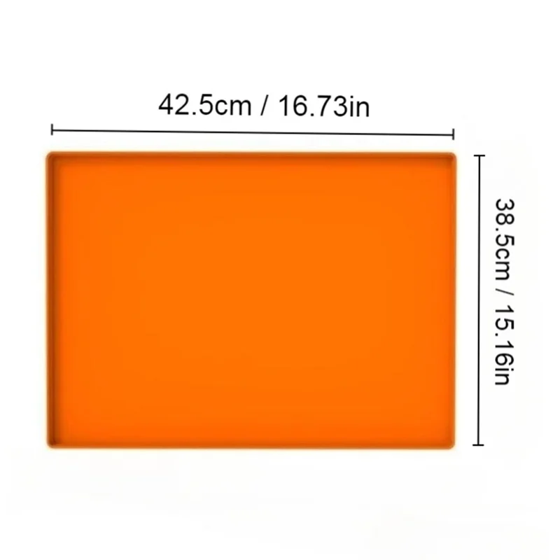 For Blackstone Griddle 16.73-inch Replacement Silicone Grill Mat Anti-dust BBQ Grill Cover (No FDA Certification, BPA-free) - Orange