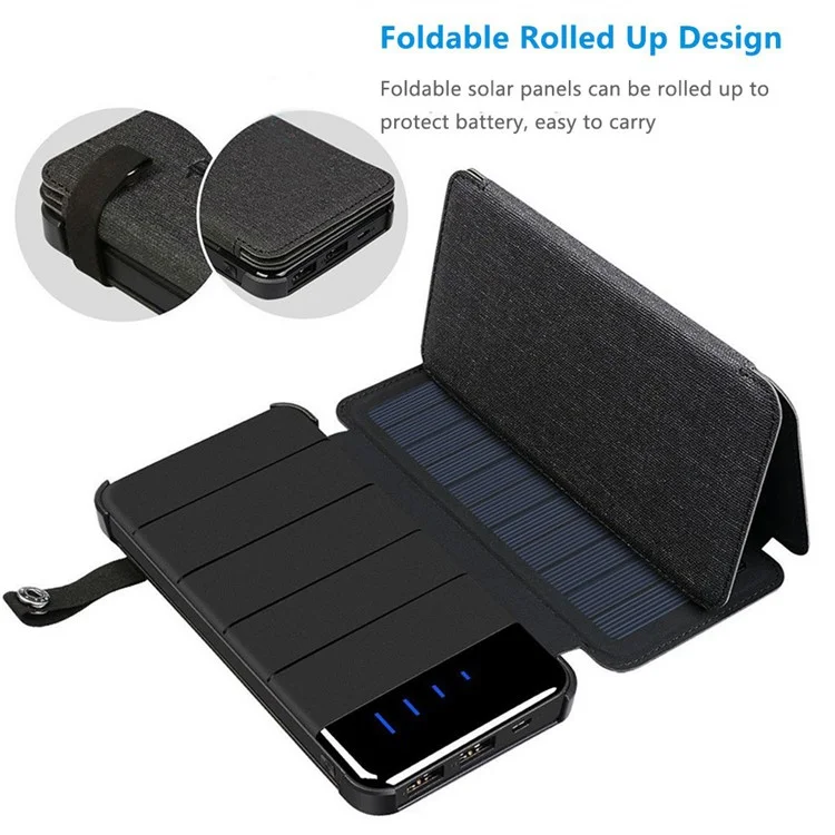 Painel Solar Dobrável N10 de 7,5W Portátil para Uso Externo Gerador de Energia de Emergência Carregador