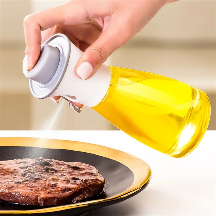 OBA Oil Squeeze Bottle Portable Oil Spray Bottle Oil Dispenser Cooking Kitchen Accessories (150ml) (without FDA Certificate) - White