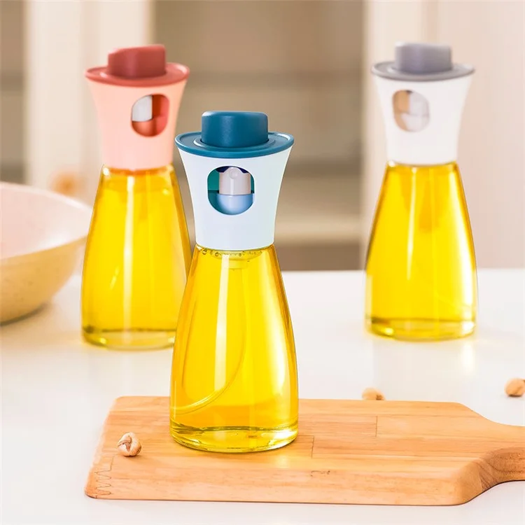 OBA Oil Squeeze Bottle Portable Oil Spray Bottle Oil Dispenser Cooking Kitchen Accessories (150ml) (without FDA Certificate) - White