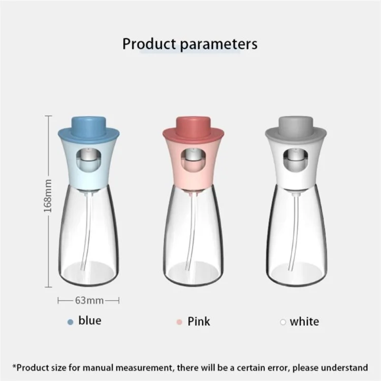 OBA Oil Squeeze Bottle Portable Oil Spray Bottle Oil Dispenser Cooking Kitchen Accessories (150ml) (without FDA Certificate) - White
