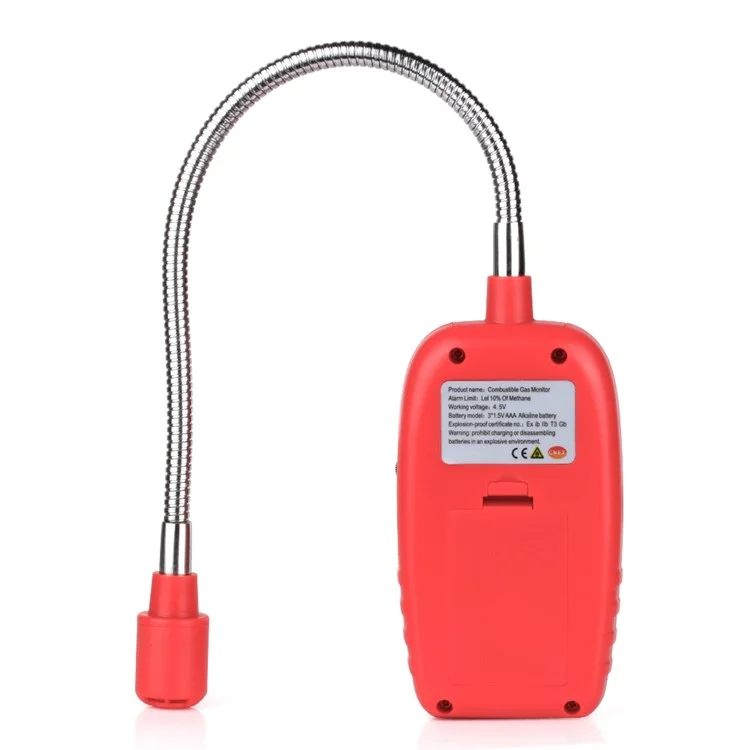 WINTACT WT8820 Probador de Sensor de Fugas de Fugas de Gas Natural Con Detector de Gases Combustibles Con un Sensor de Cuello de Cisne Con Sensor de Cuello de Cisne