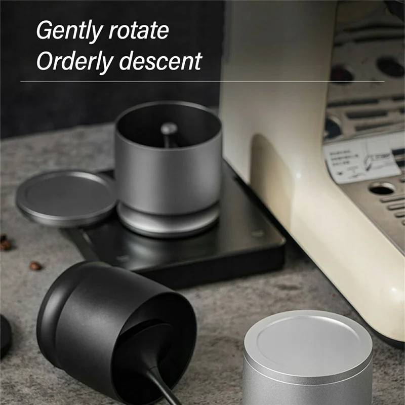 Tasse de dosage pour café de 58 mm en alliage d'aluminium anti-rouille pour collecte des grounds d'espresso (Sans BPA, Non FDA) - Noir