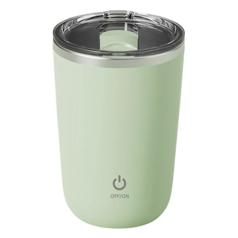 Automatic Coffee Mixing Cup Self-Stirring Mug Portable Electric Stainless Steel Cup (No FDA) - Light Green