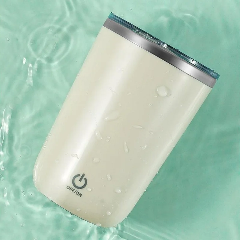 Automatic Coffee Mixing Cup Self-Stirring Mug Portable Electric Stainless Steel Cup (No FDA) - Light Green