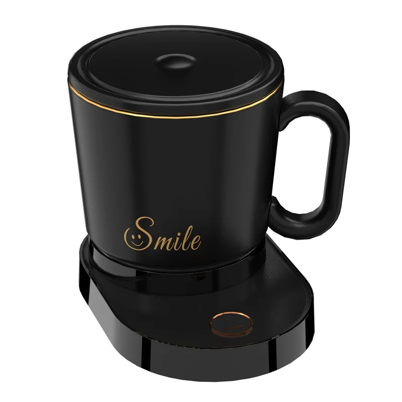 IDZ011 Smart Stirring Cup Automatic Self Stirring Coffee Cup Phone Wireless Charger (No FDA Certificate, BPA-free) - Black