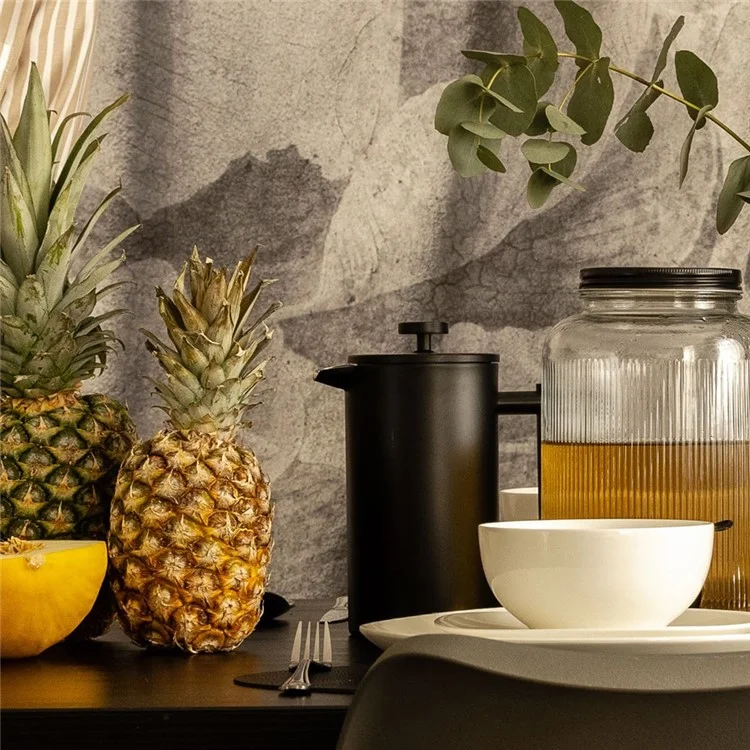 Cafetera de émbolo francés de 800 ml de acero inoxidable con doble pared aislada (sin BPA, sin FDA) - Negro