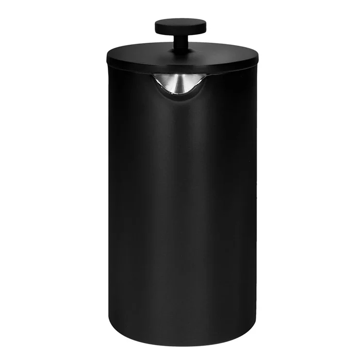 Cafetera de émbolo francés de 800 ml de acero inoxidable con doble pared aislada (sin BPA, sin FDA) - Negro