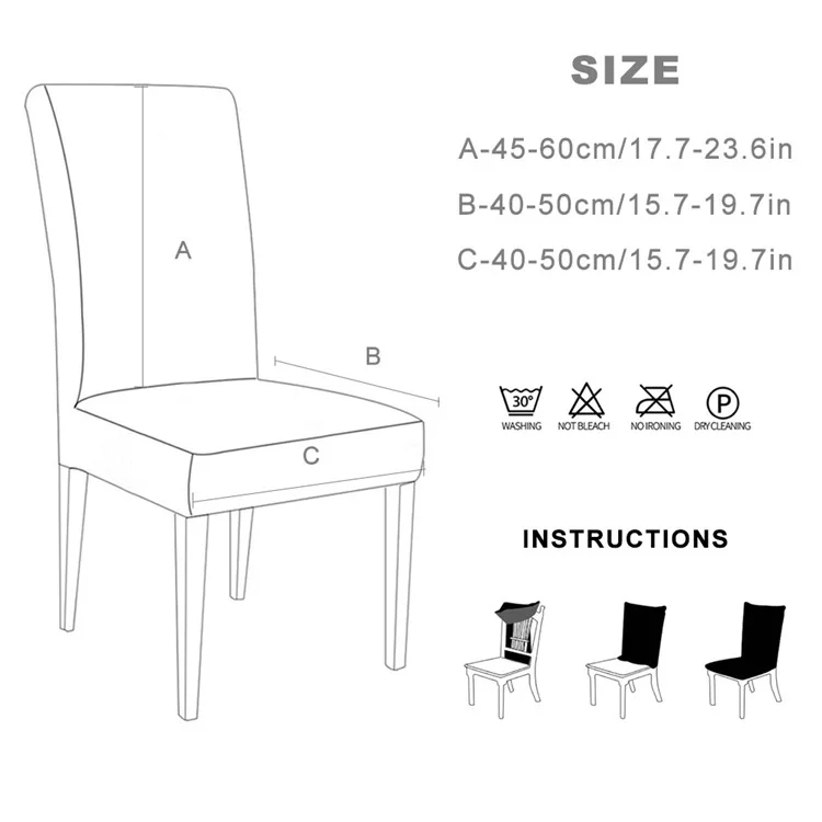 Чехол на стул с рождественским стилем Elastic Chair Cover Kitchen Seat Cover Home Decoration - Стиль 11