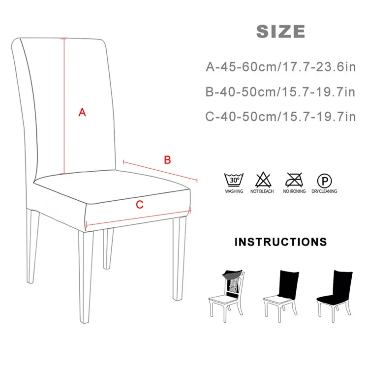 Christmas Style Elastic Chair Cover Xmas New Year Festival Home Decoration - Red/Santa Claus