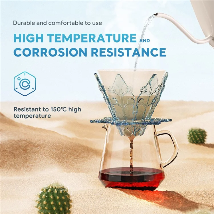 ICAFILAS PA2306 Pliable Pour Over & Brew Dripper Set avec 40 Pièces Papier Filtre Thé Café Pliable Tasse Filtre (No FDA, Sans BPA) - Bleu
