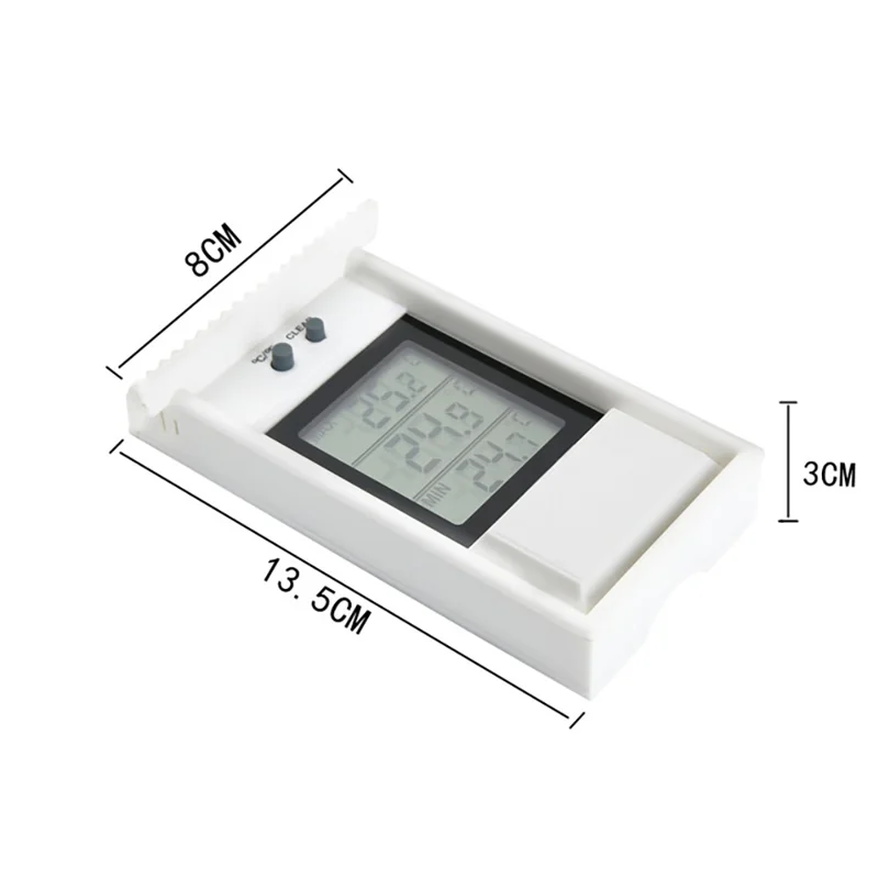 LCD Screen Outdoor Electronic Thermometer Waterproof Temperature Meter - Black