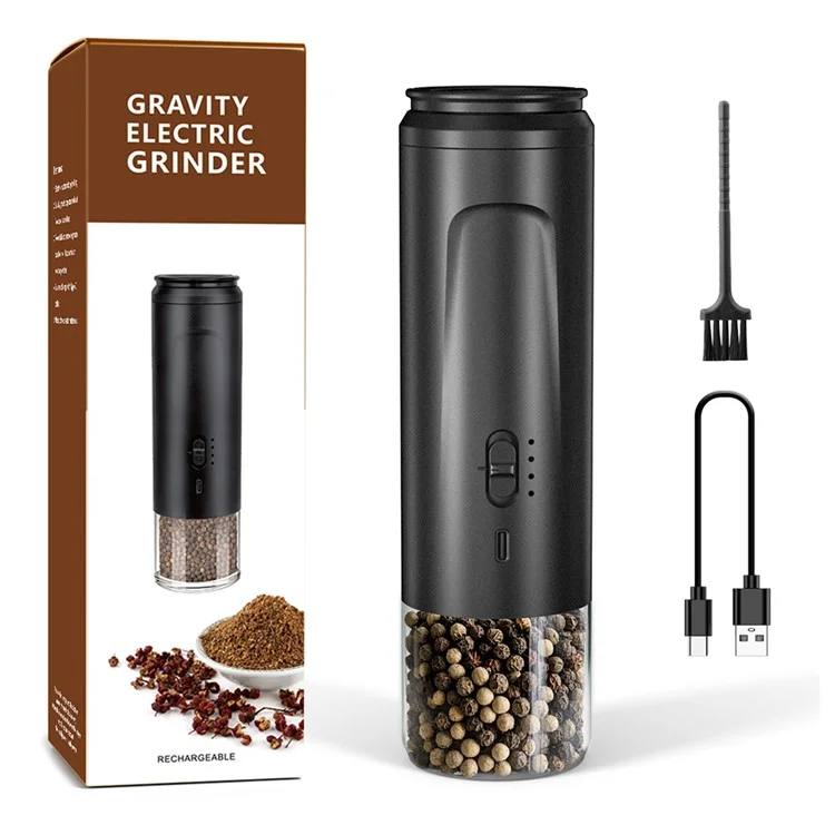 EG-06 100ml Electric Spice Grinder USB Rechargeable Automatic Miller for Peppercorn Salt Seasoning (BPA Free, No FDA)