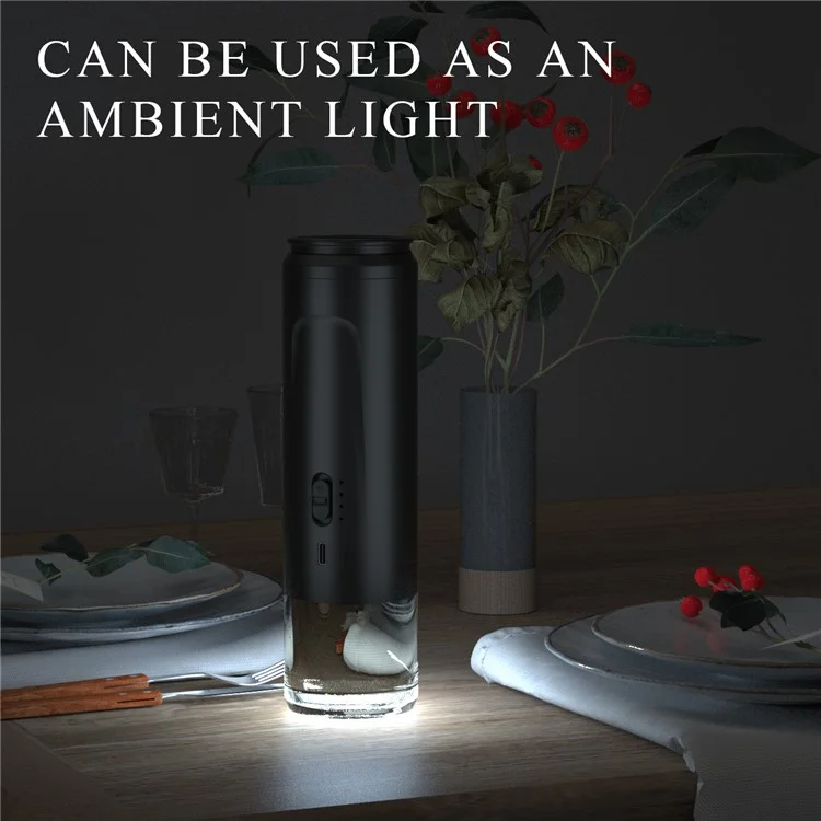 EG-06 100ml Electric Spice Grinder USB Rechargeable Automatic Miller for Peppercorn Salt Seasoning (BPA Free, No FDA)