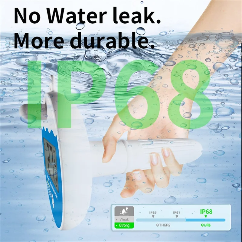 TS-PL07 Trådløs pooltermometer IP68 vandtæt med indendørs modtager, flydende digitalt vandtemperaturmåler til swimmingpool og spa