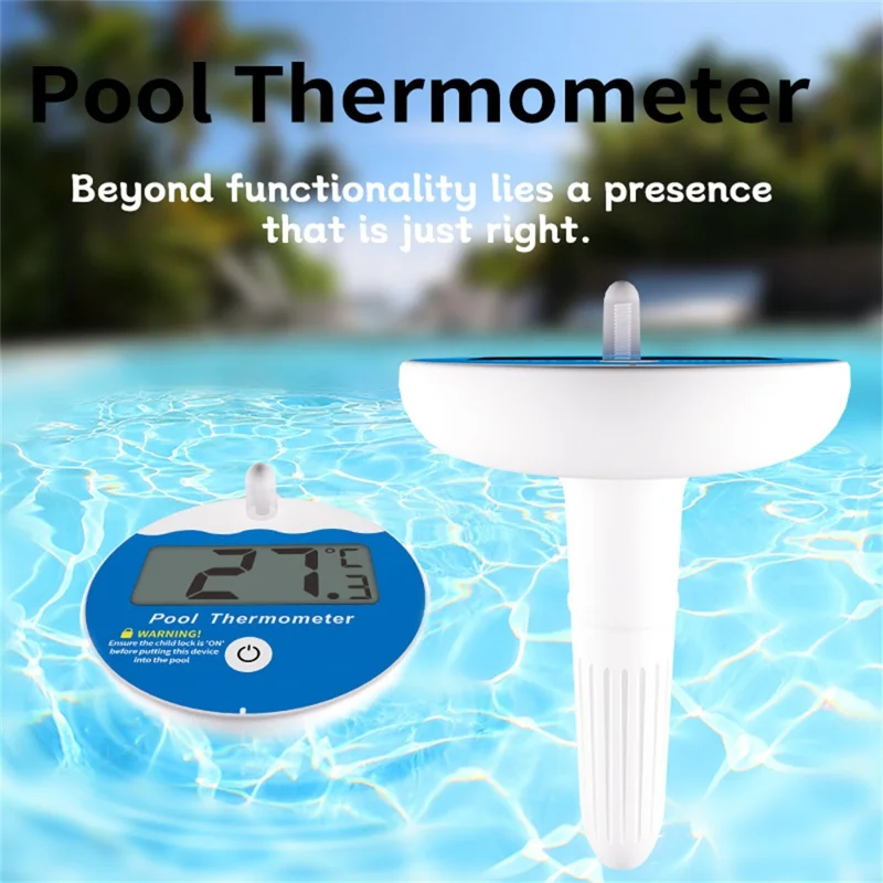 TS-PL09 IP68 Waterproof Pool Thermometer Floating Digital LCD Temperature Gauge for Swimming Pool Hot Tub