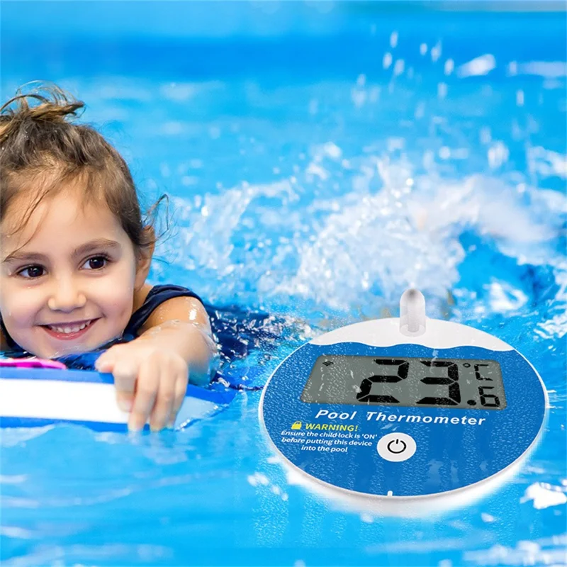 TS-PL09 IP68 Waterproof Pool Thermometer Floating Digital LCD Temperature Gauge for Swimming Pool Hot Tub