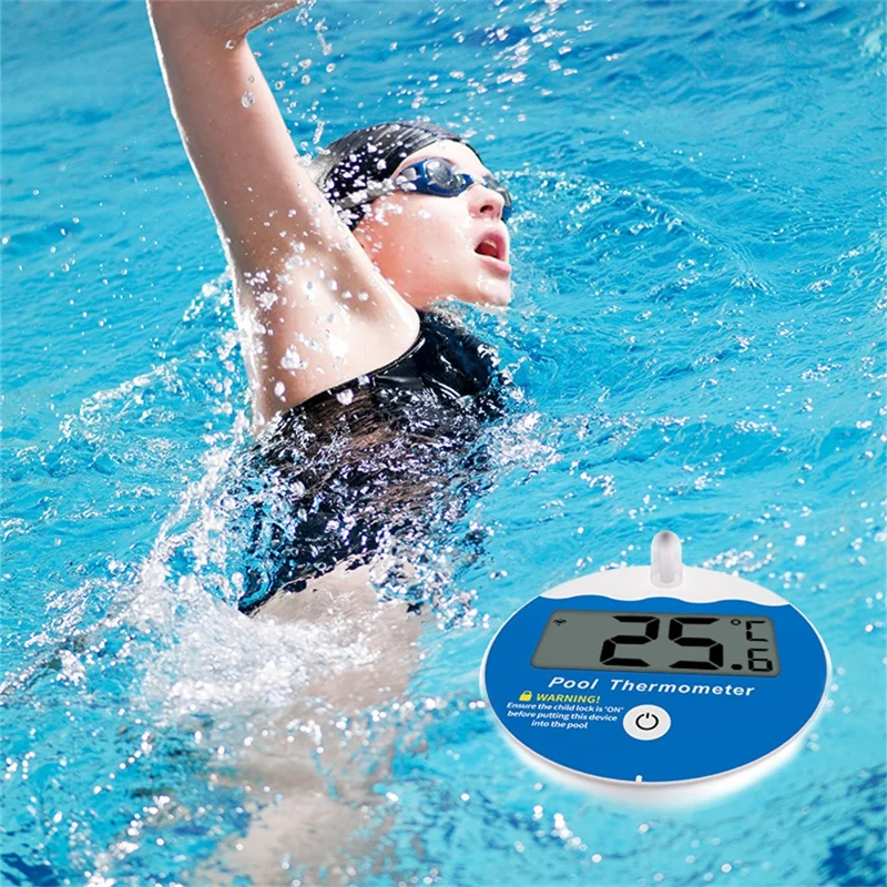 TS-PL09 IP68 Waterproof Pool Thermometer Floating Digital LCD Temperature Gauge for Swimming Pool Hot Tub