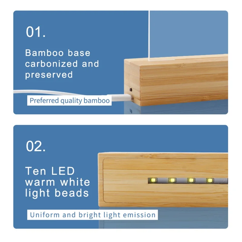 TS-JX810 Sauna Termo Hygrometer LED Baggrundsbelysning Fahrenheit Termometer Hygrometer med Bambus Base - Træfarve