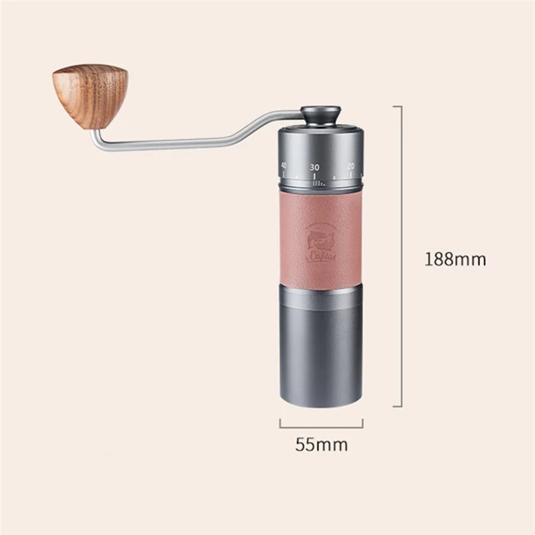 ICAFILAS Stainless Steel 7 Core Burrs Manual Coffee Grinder (BPA Free, No FDA Certificate)