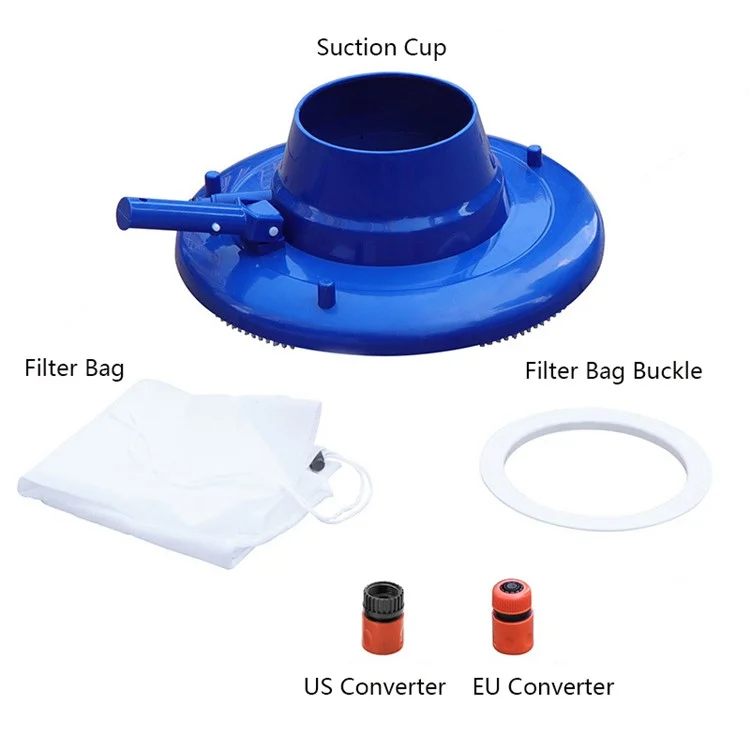 15 Inch Swimming Pool Vacuum Cleaner Pool Skimmer Net Filter Cleaning Kit - EU Converter