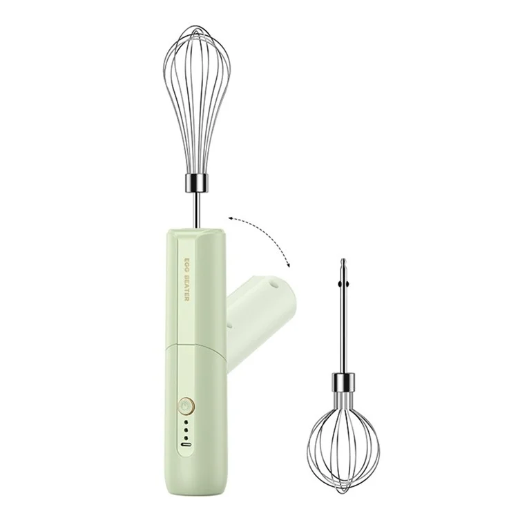 HZ-001 Drehbarer Elektrischer Handmixer Schneebesen Sahne Eischläger Mixer für Kuchenbäckerei Handmixer - Grün